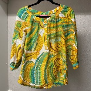 Trina Turk / Banana Republic Silk/Cotton Blouse